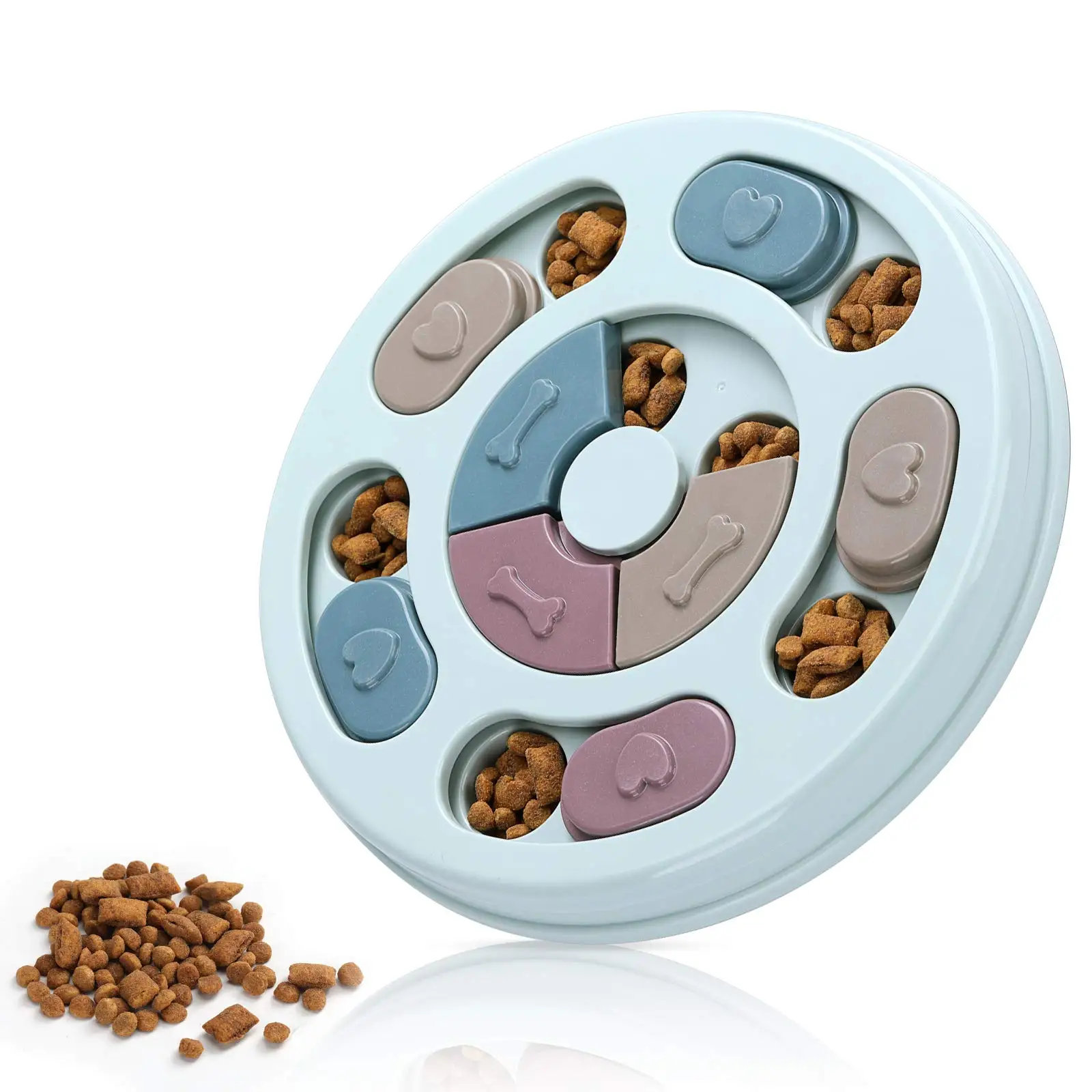 Jouet Puzzle Distributeur de Nourriture pour Chien, Entraînement IQ, Enrichissement Mental, Distributeur Lent, Jeu Interactif pour Chiens Petits, Moyens et Grands