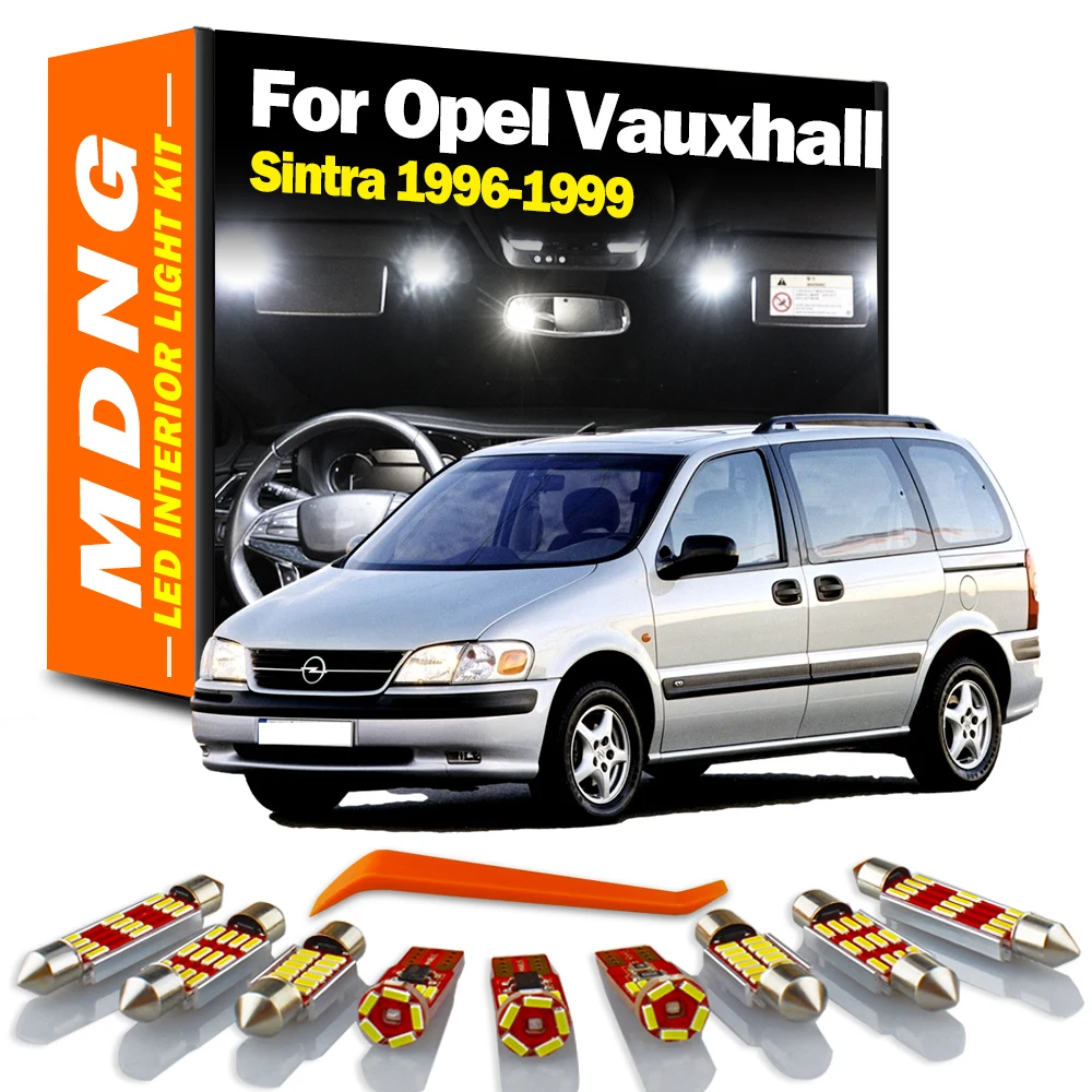 16Pcs Canbus Car Accessories For Opel Vauxhall Sintra 1996 1997 1998 1999 Trunk Bulbs LED Interior Map Dome Reading Light Kit