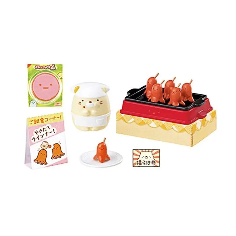 8pcs/set Genuine Re-Ment Sumikkogurashi Mini Scene of Shopping in Supermarkets Anime Action Figure Model Toys Gift for Birthday