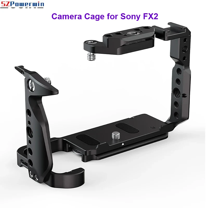 

Клетка для камеры из алюминиевого сплава для Sony ILME-FX2: Защитная рамка с полным покрытием, креплением Cold Shoe и отверстиями под винты 1/4 дюйма для видеорига