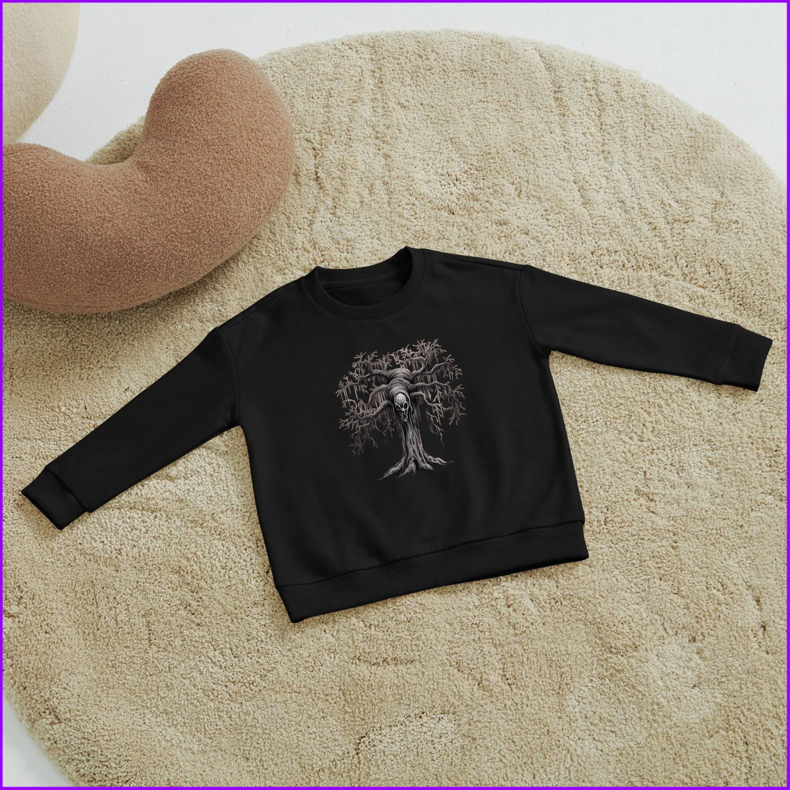 Cute Halloween Horror Forest Tree Skull Gift Sja2129 Kids Boys Girls Hoodies Sweatshirts Letter Fashion Manga Back To School Cam