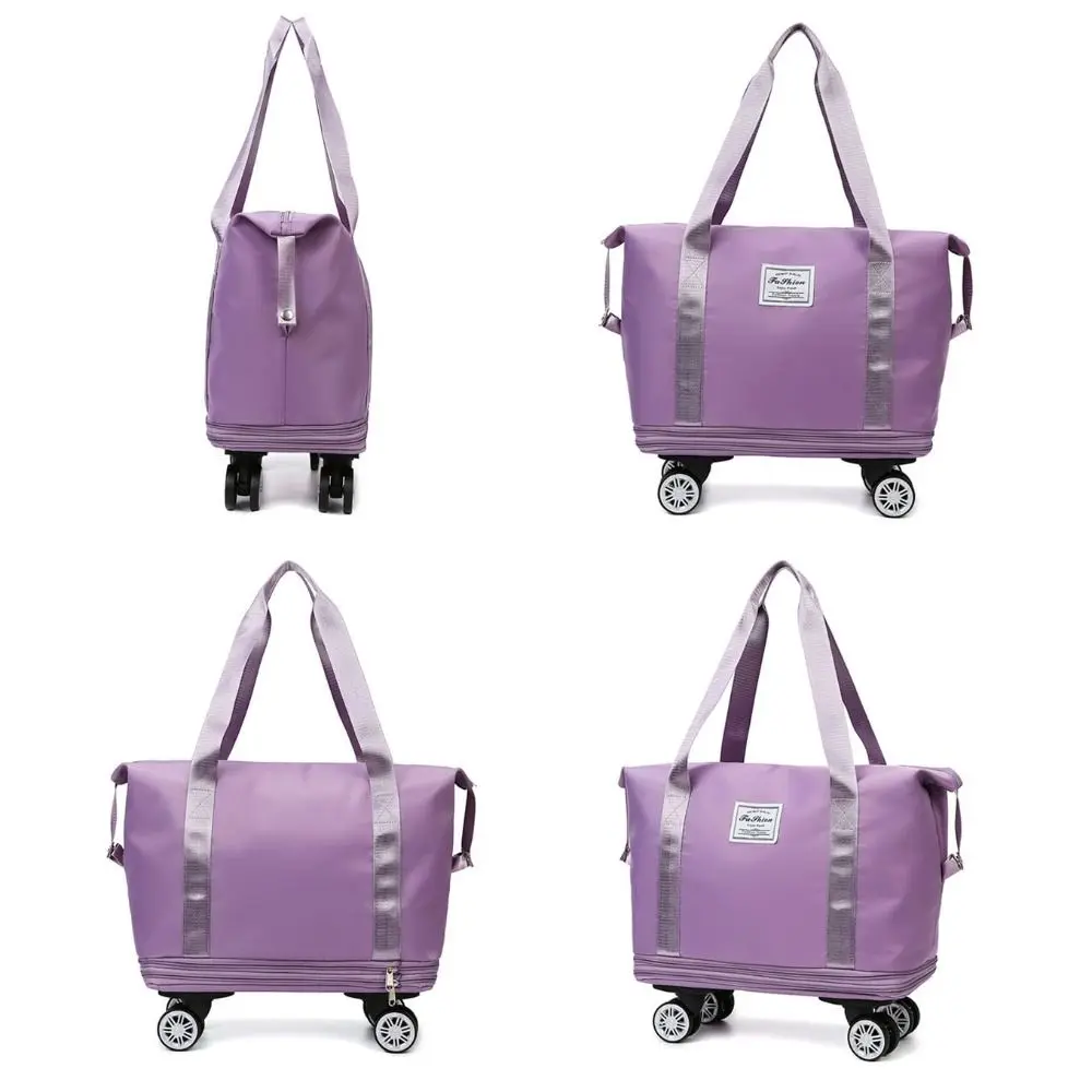 

Спортивная сумка из ткани Оксфорд на колесах, спортивная портативная складная дорожная сумка-тоут, расширяемая сумка для хранения сухого и влажного багажа