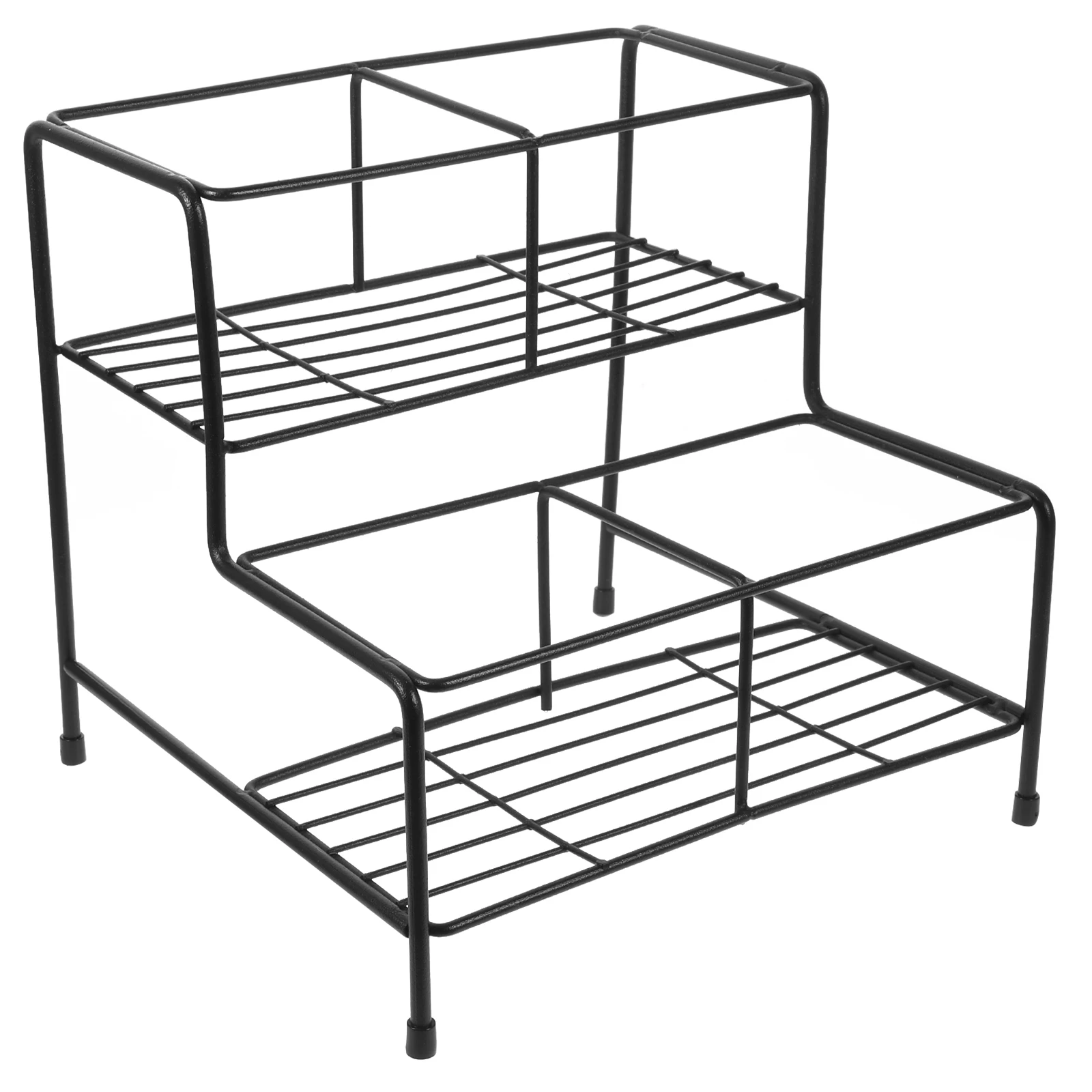 

Syrup Rack Coffee Stand Organizer Bottle Shelf for Syrups Iron Organizing Countertop