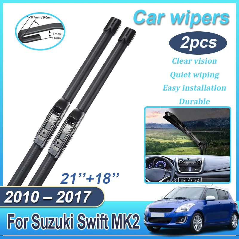 

Car Front Wiper Blades For Suzuki Swift MK2 Accessories 2010~2017 2016 Rubber Window Car Windscreen Wiper Clean Windshield Parts