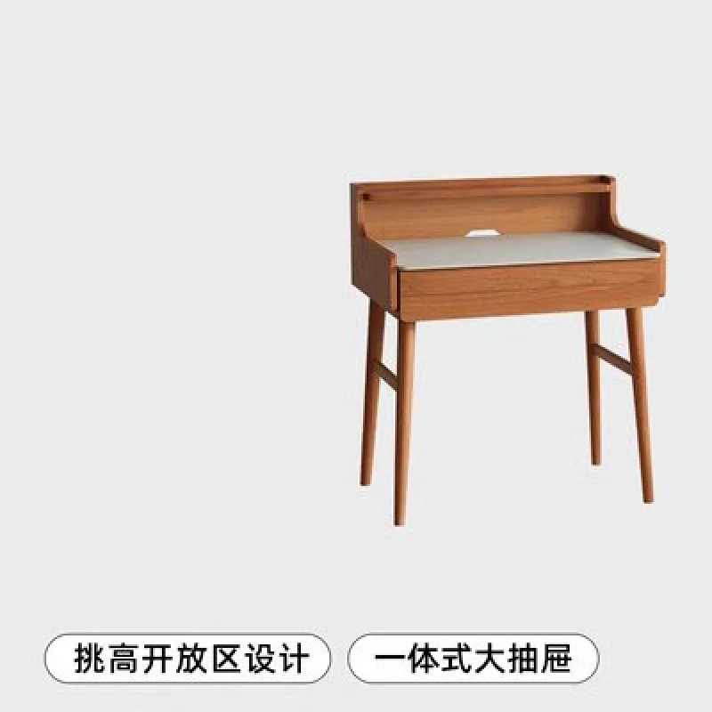 Commode, table de maquillage en bois de cerisier avec rangement, commode intégrée pour chambre à cou