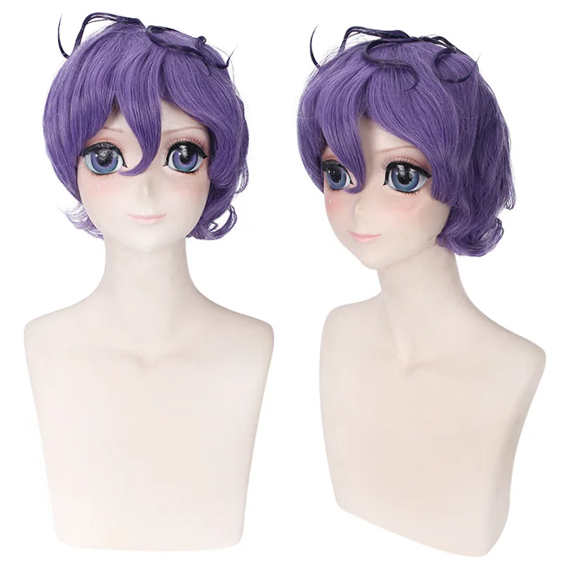 peluca-de-cosplay-de-anime-ondulada-sintetica-pelo-corto-morado-fibra-resistente-al-calor-disfraz-fiesta-juego-de-rol-venta-al-por-mayor