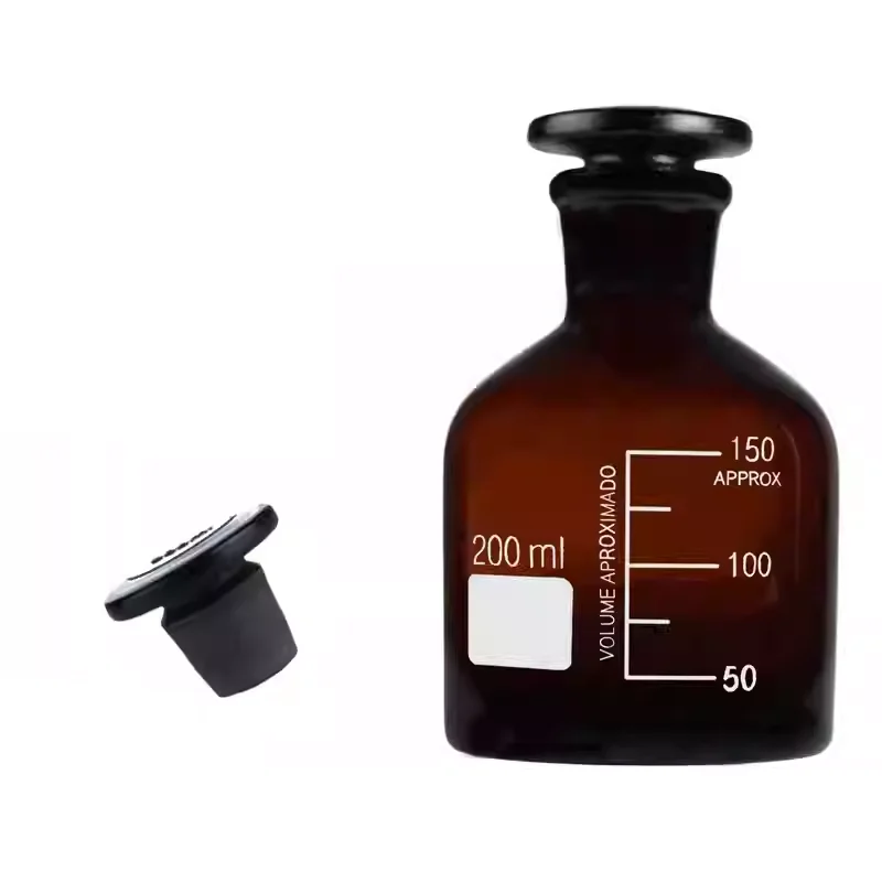 Sulfide sample bottle brown stoppered small mouth sample bottle acidification blowing distillation absorption device