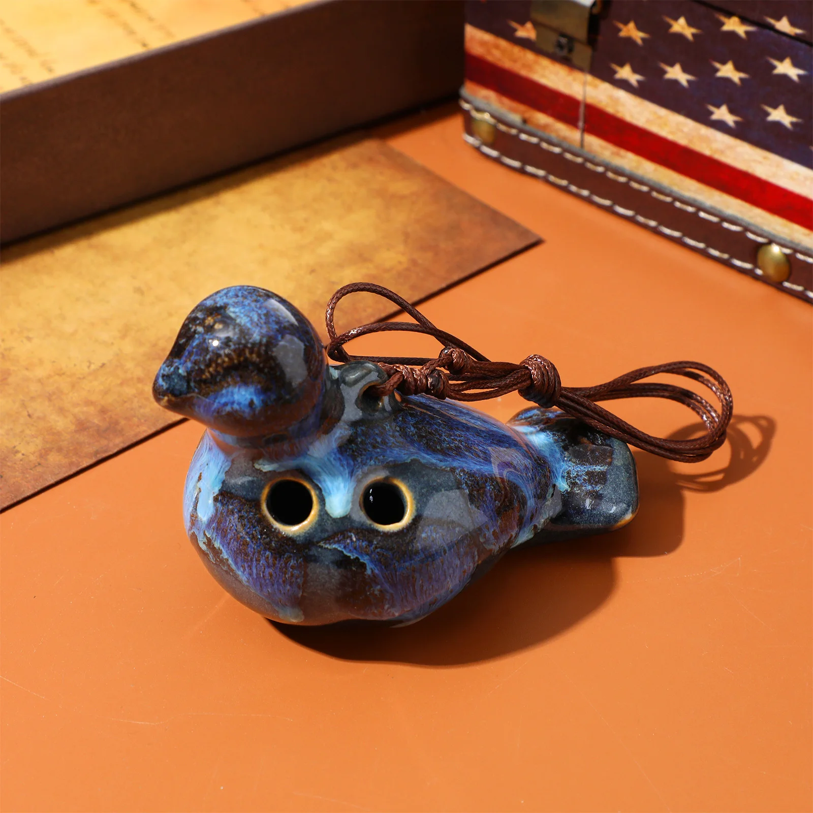 

6 Hole Ceramic Ocarina Flute Instrument Mellow Sound Ergonomic Design Comfortable Hold Music Lovers Performers
