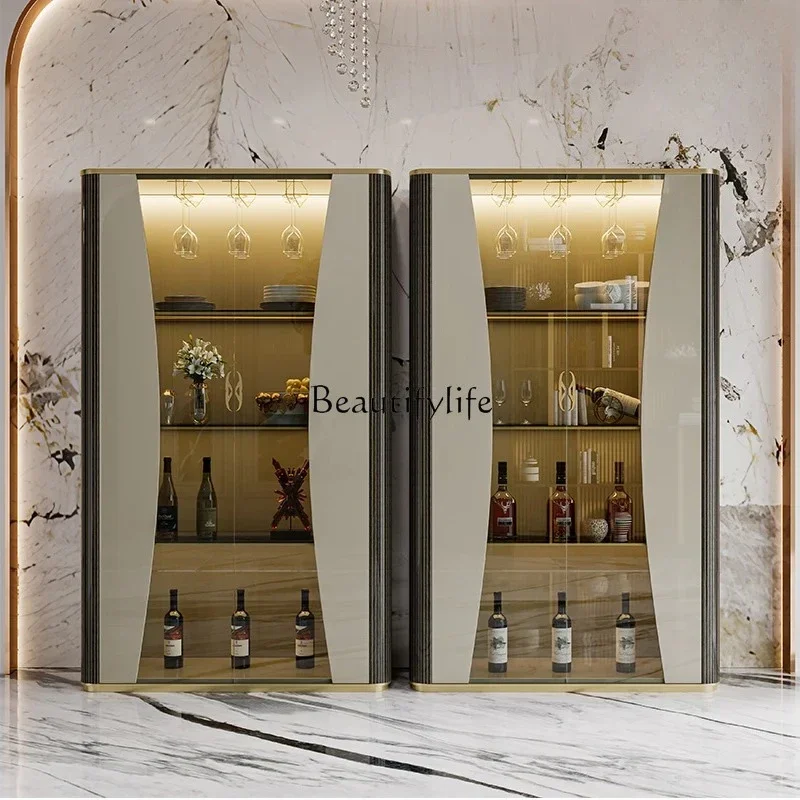 

yj9 Hall simple and fashionable modern Italian high-end paint double door bookcase