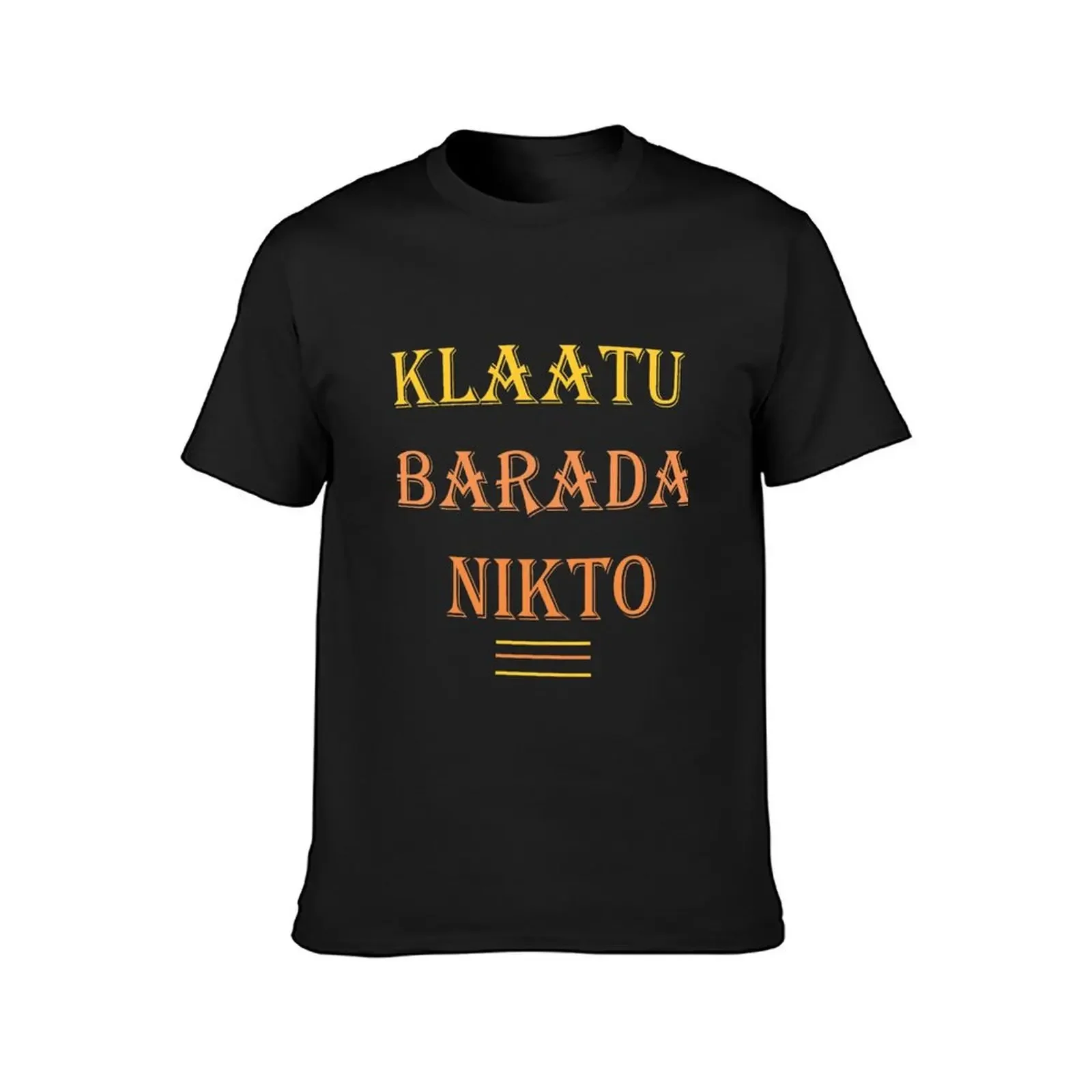 Klaatu barada nikto T-Shirt cotton graphic tees plain blanks men clothes