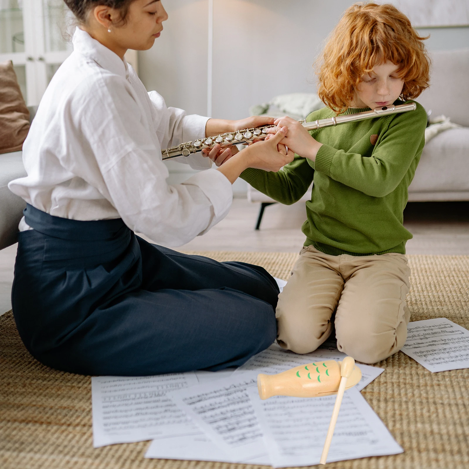 

Wooden Fish Teaching Aids Hand Percussion Instruments Toddler Baby Musical for Kids Infant