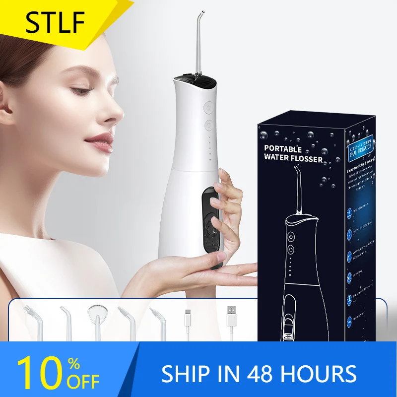 

STLF Rechargeable Portable High Pressure Oral Irrigator 300ml Capacity Oral Irrigator Electric Water Flossers for Teeth