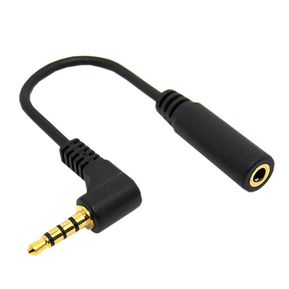 

90 degree elbow four pole 3.5mm male to female headphone extension cable audio cable audio extension cable