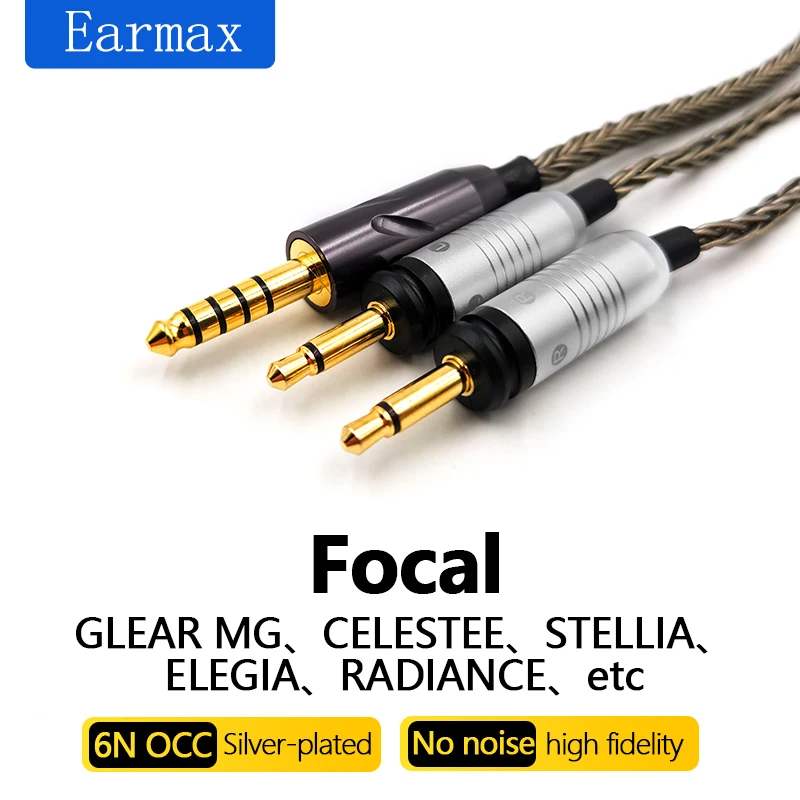 For FOCAL GLEAR MG STELLIA RADIANCE ELEGIA CELESTEE Earphone Replaceable 16 Shares 2.5mm 4.4mm Balanced Upgrade Audio Cable