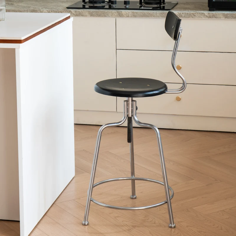 

Counter Backrest Bar Chair High Accessories Kitchen Stool Bar Chair Tabourets Dining Outdoor Chaise Bar Cuisine Nordic Furniture