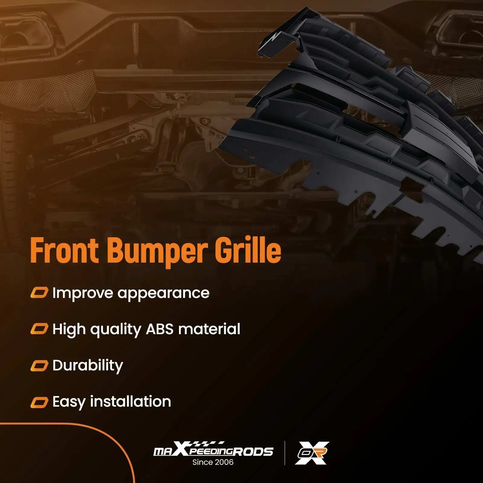 

Front Upper Grille With Gloss Black Trim For 2021-22 Chevrolet Colorado 84922758