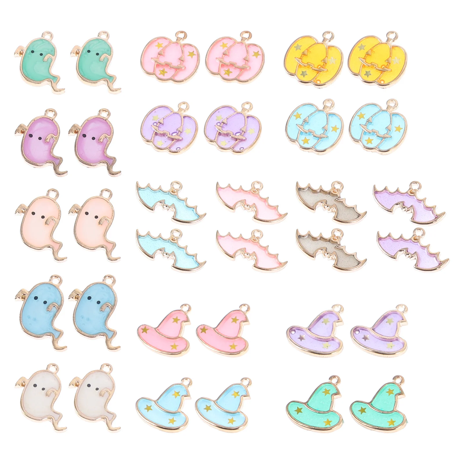 

34 pcs Halloween Alloy Pendant For Jewelry Making Diy Accessories Necklace Bracelet Charm Craft Supply Decorative Element