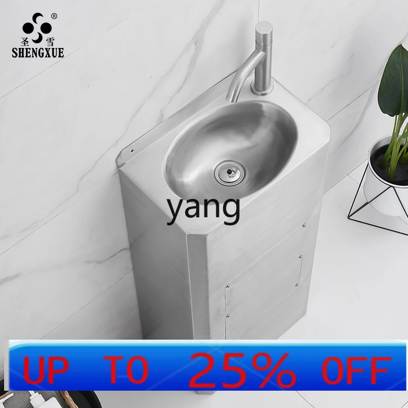 CX stainless steel washbasin square column integrated floor-to-ceiling courtyard industrial wind washbasin washbasin