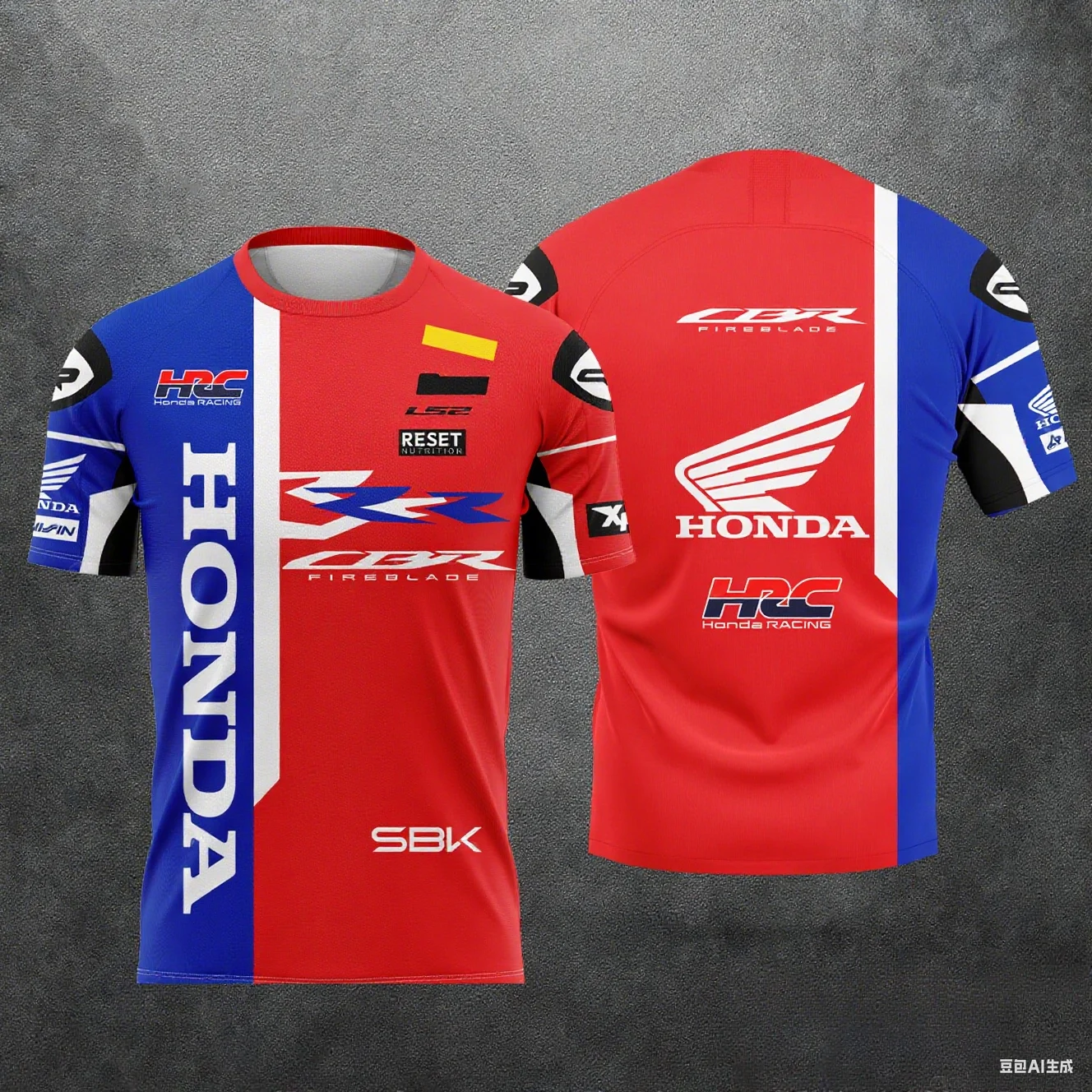 

New 2025 Honda Racing HRC Wsbk Racing Team Uniform Men's Summer Street Cycling Sports Breathable Quick Drying T-shirt