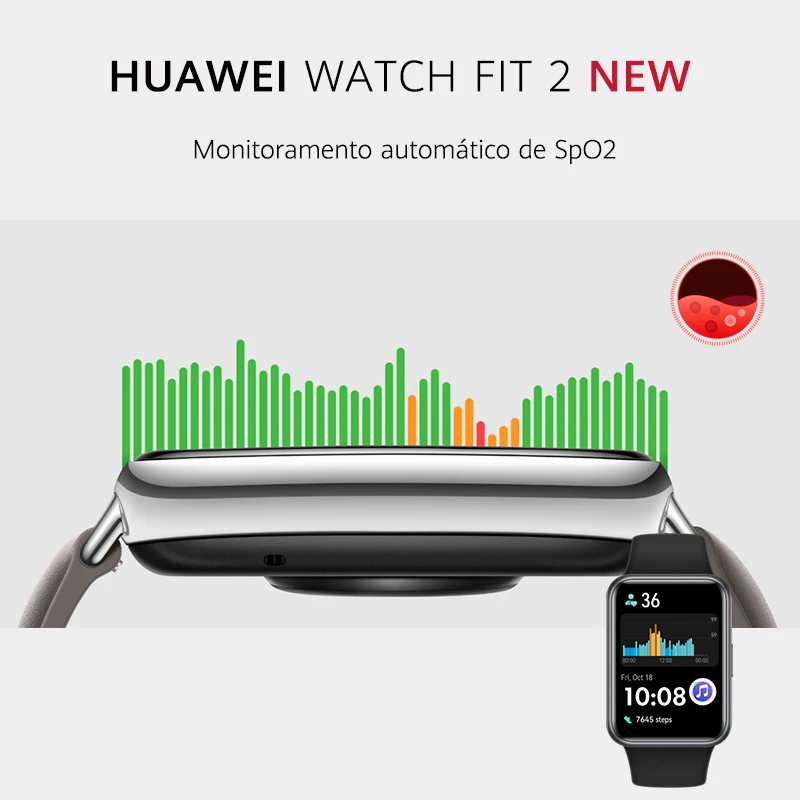 Nieuwe Smartwatch Huawei Horloge Fit 2 1.74 Inch Fullview Amoled Display Bluetooth Bellen Lange Levensduur Batterij Fit2 Ondersteund Speaker