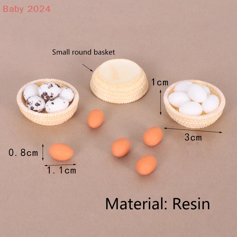 1 Set Hars Nep Eiermand Poppenhuis Kleine Ornamenten Leuke Miniatuur Keuken Voedsel Decoratie DIY