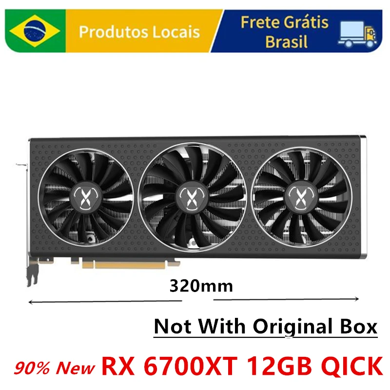 بطاقة رسومات XFX RX 6750 GRE 12GB GPU Radeon AMD RX6700 XT 12GB بطاقة فيديو لألعاب الكمبيوتر مرسلة من مستودع Brasi