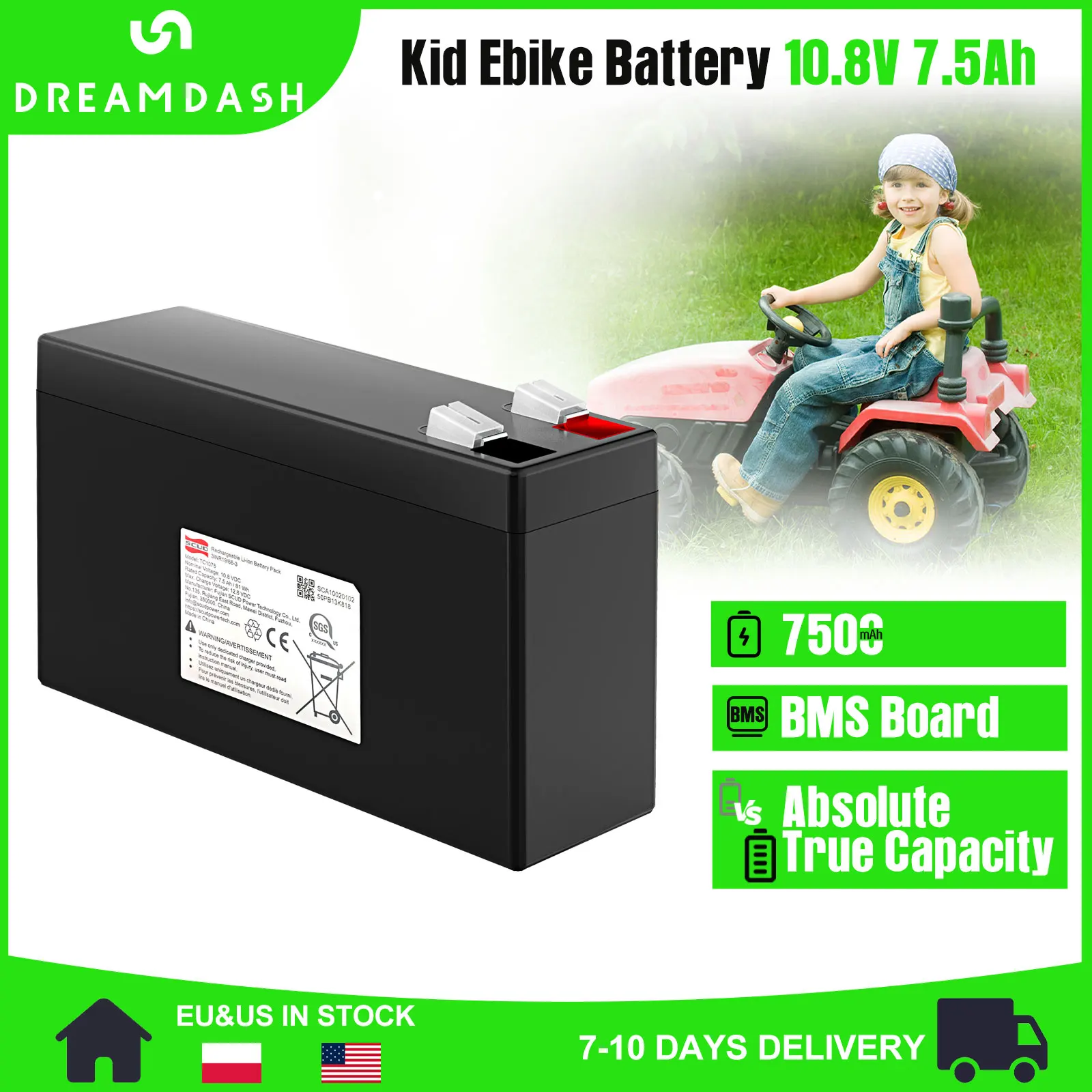 Children's Electric Vehicles Toy Cars Motorcycles Baby Strollers Battery lithium Battery 10.8V 7.5Ah Better Than LiFePo4 Battery