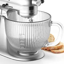 KA Tilt-Head Bowl,4.5-5QT,Compatible with Kitchenaid Artisan 5KSM125, 5KSM150, 5KSM175, 5KSM7580, KSM150, RRK150,Ceramics glass