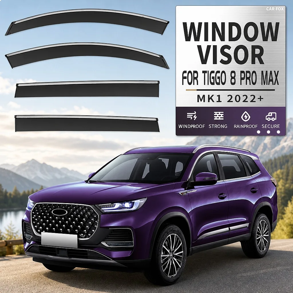 

Для TIGGO 8 PRO MAX 2021-2022+ Дефлекторы окон автомобиля, защита от дождя и солнца, боковые навесы, аксессуары для защиты от солнца на боковых стеклах