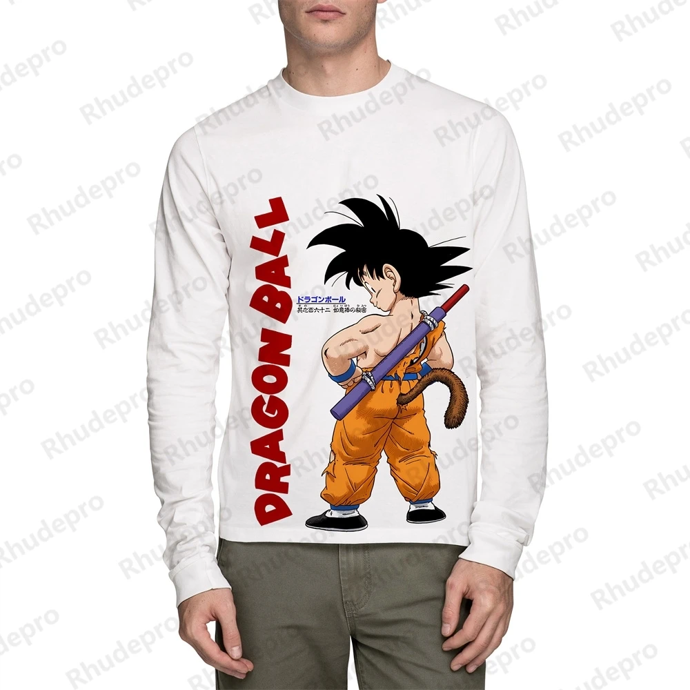 

Dragon Ball Men Gift Harajuku Style Men's Long sleeve T-Shirt Oversize Y2k Clothes Trend 2024 New Goku Fashion High Quality