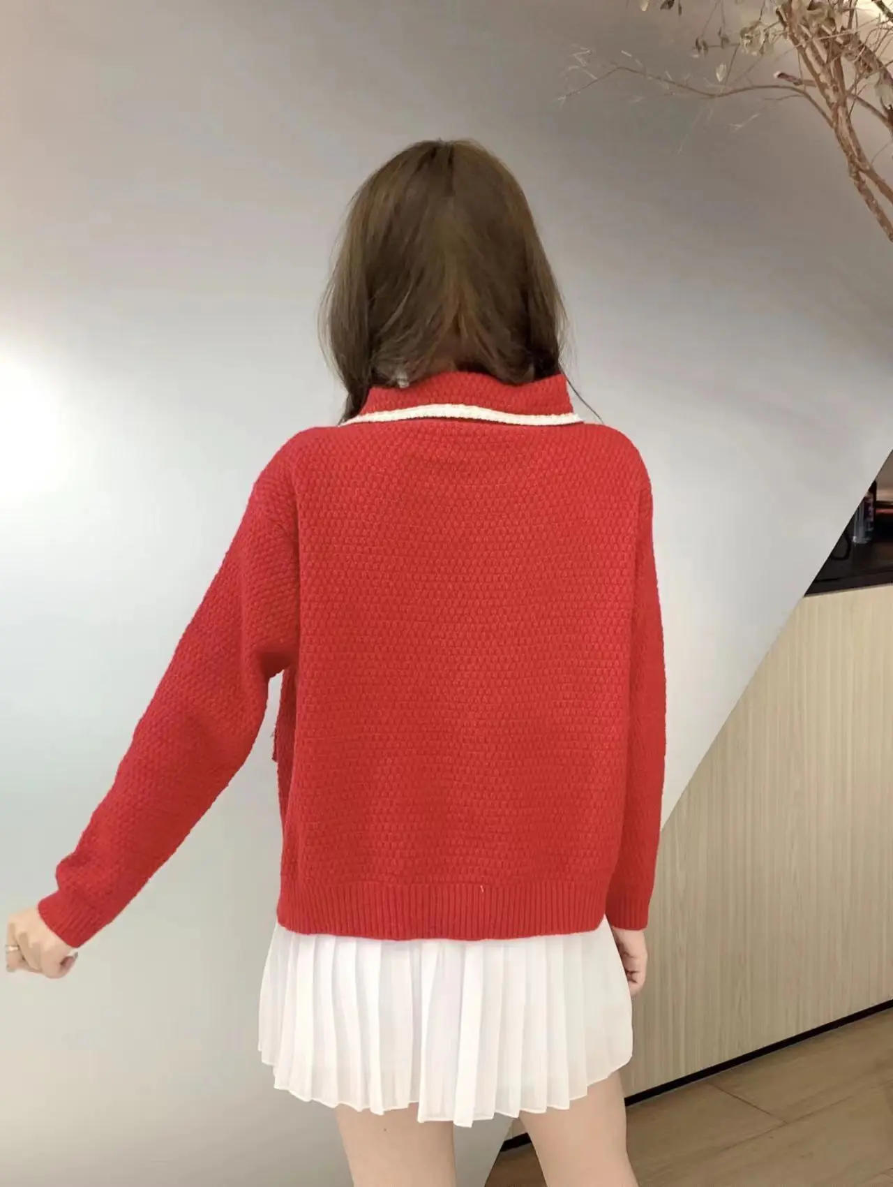 Knitted Sweater Women Cardigans New Unique Long Sleeve Turn Down Collar Knit Sweater Cardigan Women Tops Sueter Feminino Q2022