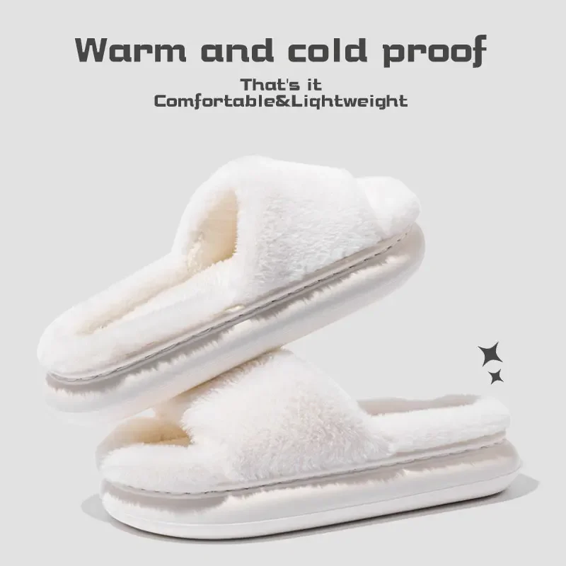 شباشب مشعرة للارتداء الخارجي للنساء، أنماط جديدة للخريف والشتاء، منزل داخلي، نعل سميك، شباشب قطنية شتوية للزوجين #6