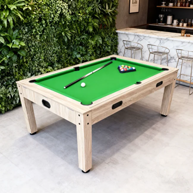 Multi-functional four-in-one indoor table for indoor ice hockey table, table tennis table and conference table.