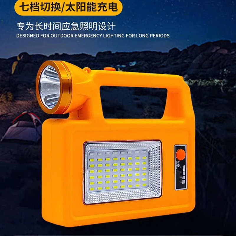 

New Solar Flashlight With Strong Light USB Charging Ultra Bright Outdoor Emergency Light Handheld Lamps Portable Searchlight Hot