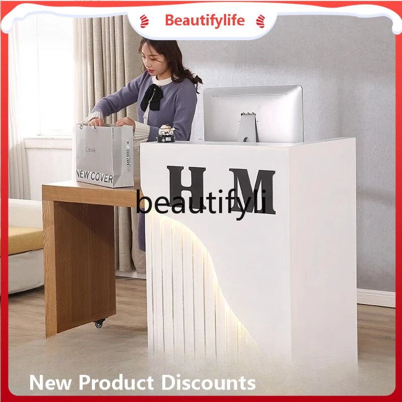 

E1001 ss Small Multi-Functional Telescopic Bar Counter for Women's Simple Modern Hair Salon and Clothing Store Cashier Counter