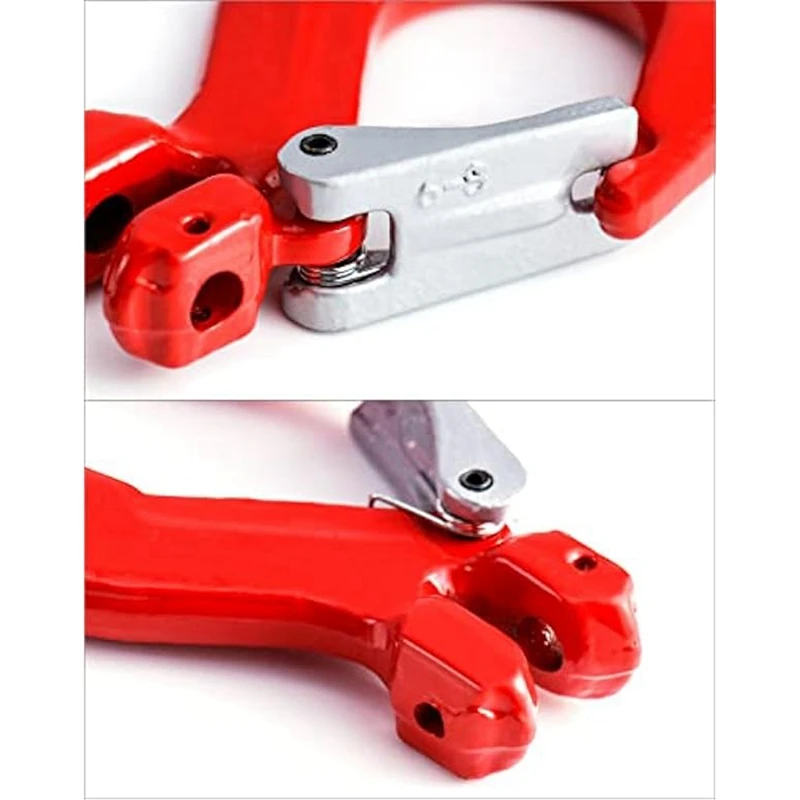 Hak Clevis z zatrzaskiem, 4 Pack, 5/16 Cal, Limit obciążenia 2470 funtów, stal stopowa klasy 80, trwała, łatwa w użyciu