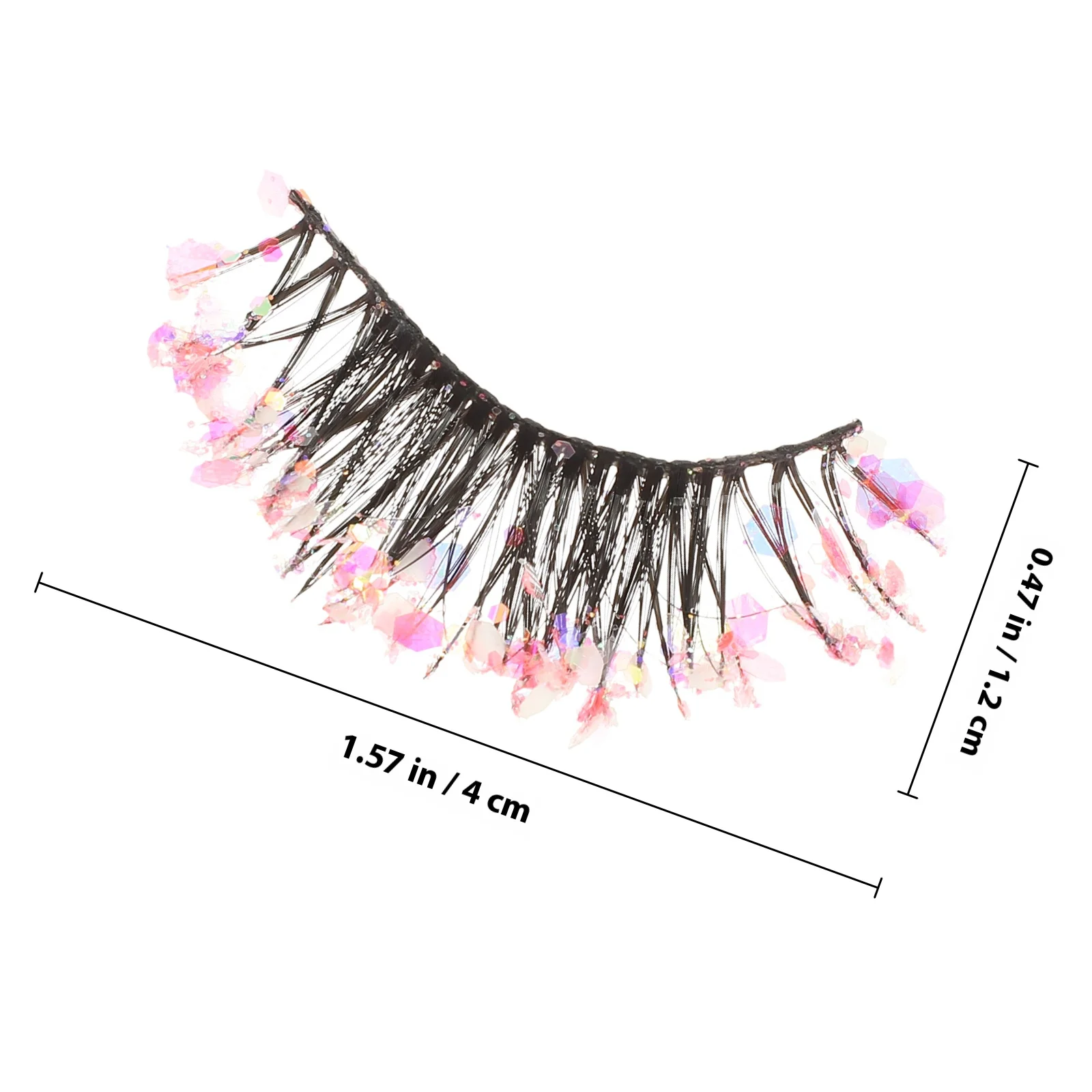 3Pairs Night Glow Fake Eyelashes Glitter Light Comfortable False Lash Extensions for Wedding Birthday Makeup Accessories