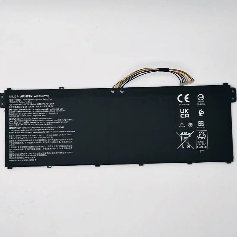 Imagem -06 - Bateria do Portátil para Acer Swift Sf51454g Sf514-54gt 55gt Sp513-54n Series Ap187k 4icp5 57 79 15.4v 54.5wh Ap18c7m