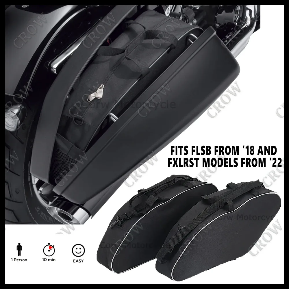 

For Harley FLSB Softail Sport Glide 18-Up FXLRST Low Rider ST 2022 Hard Saddlebag Travel-Packs Luggage Tour Pack Soft Liners Bag