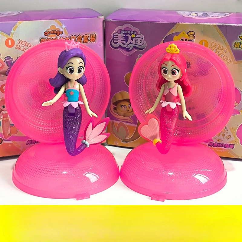 

mermaid, princess purple star, magic bubble, magic box of fantasy star, magic wand female toy set.Action Figures