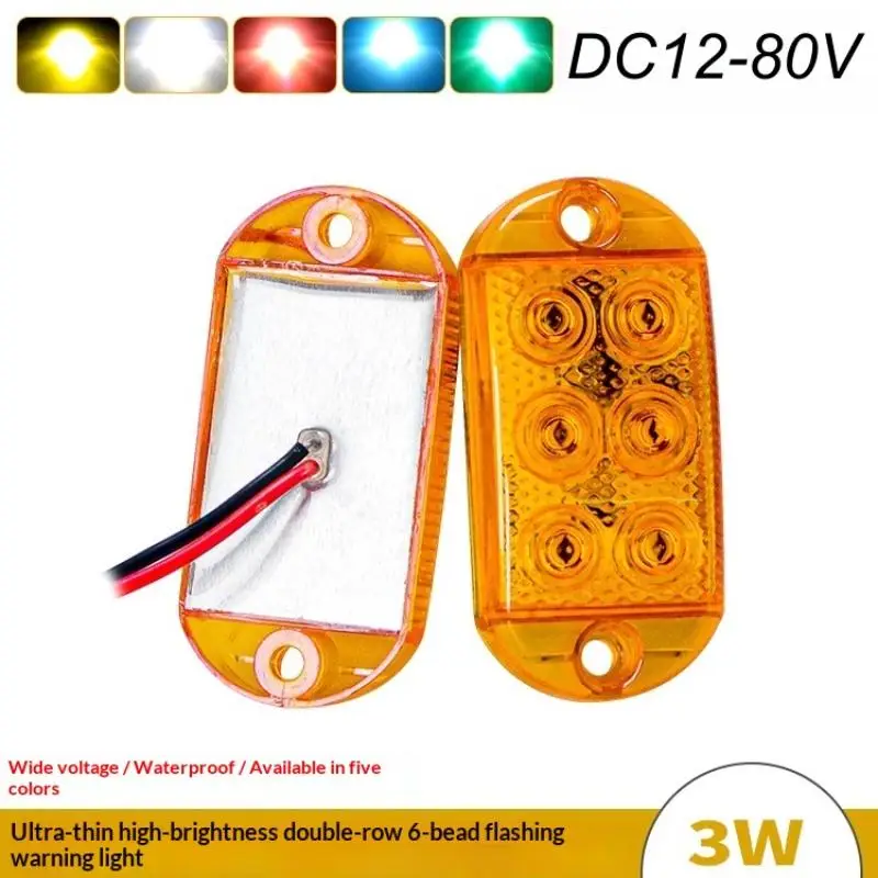 Waterproof 6LED High-brightness Flash Warning Strobe Light for Vehicle Emergency