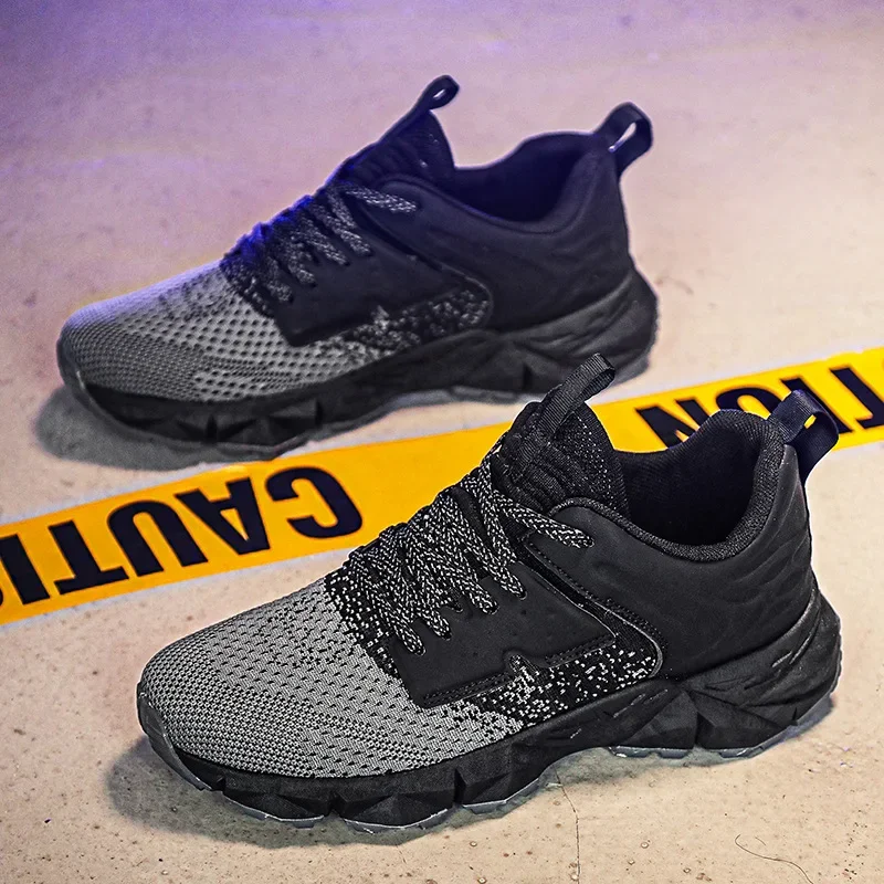 

Pop High Quality Men's Shoes Breathable Mesh Casual Sports Shoes For Men Non-slip Comfortable Running Shoes Outdoor Male Tennis