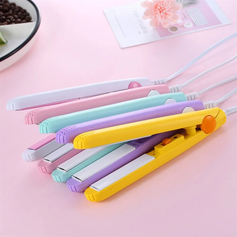 

Mini Hair-Straightener Curly and Straight Hair Supplies Thermostatic Electric Ceramic Curling Iron National standard double flat