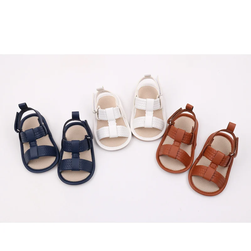 Soft PU casual sapatos de caminhada para bebês meninos e meninas, sandálias recém-nascidas, criança 0-91-8 meses, nova moda, BBW4011, verão, 2022