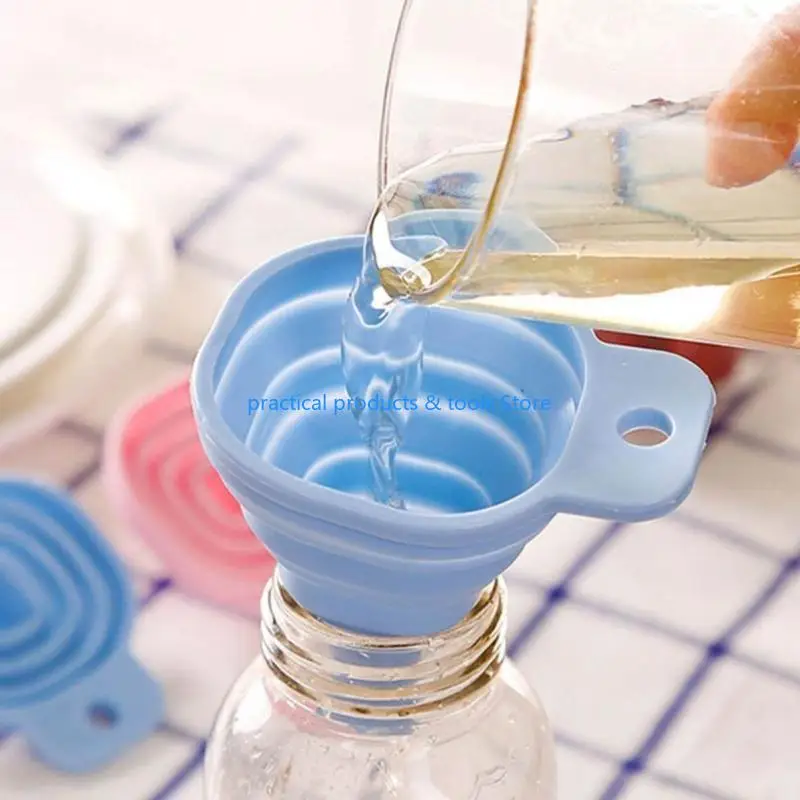 77JB Silicone Collapsible Funil Portáteis para Cerveja Collapsível tremonha combustível