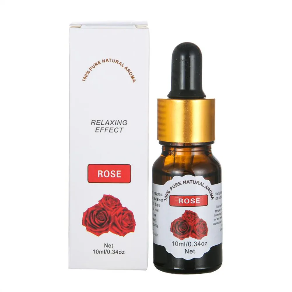 10Ml Rose Essential Oil Aromatherapy Humidifier Oil Water-Soluble Air Freshener Home Office Car Use Stress Relief