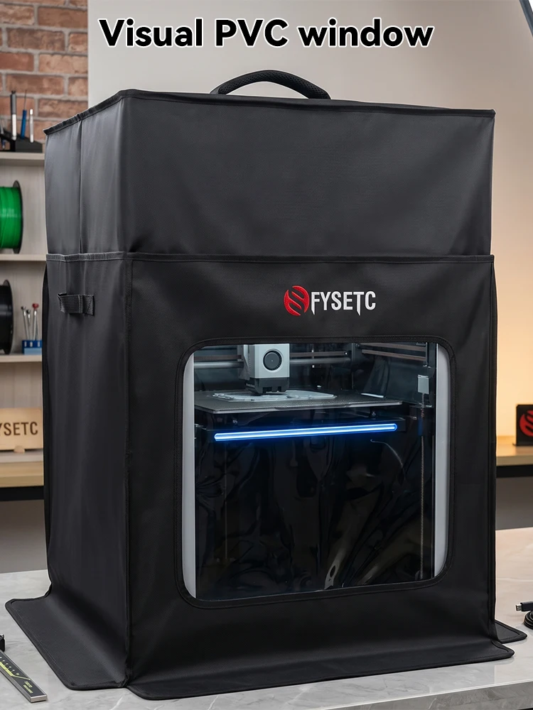 Osłona przeciwpyłowa z okienkiem PVS, termoizolacyjna, do drukarek 3D Bambu Lab serii H2 (H2S, H2D, H2C) — zdjęcie produktu 7