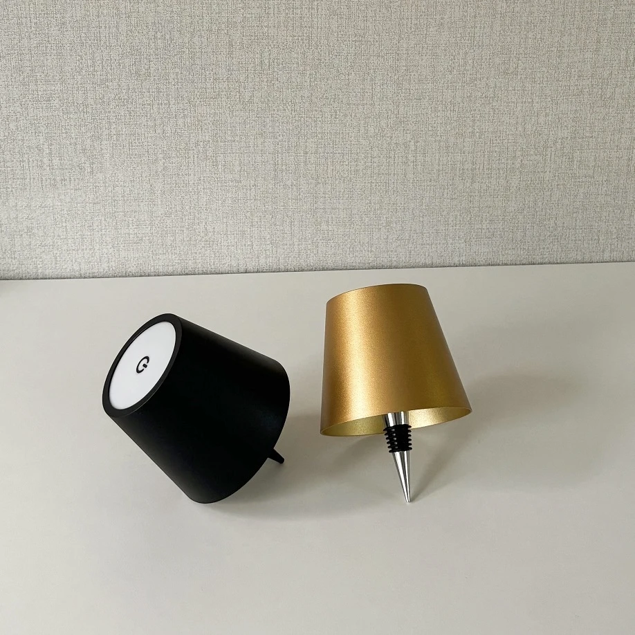 Creative Touch Control LED Wine Bottle Lamp Vases Decor Table Lamp Rechargeable Ambient Night Light for Bar Club Cafe Hotel Home