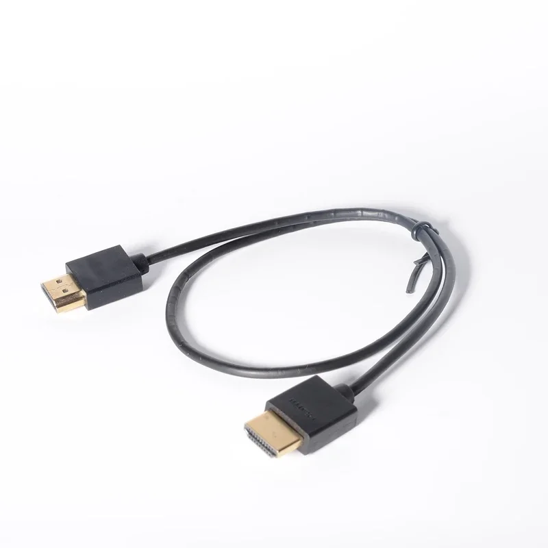 OD 3.0mm Super cienki miękki, kompatybilny z HDMI z męskiego na męskie cienki elastyczny kabel 2K 1080P HD przenośny krótki przedłużacz 30CM 1M 2M