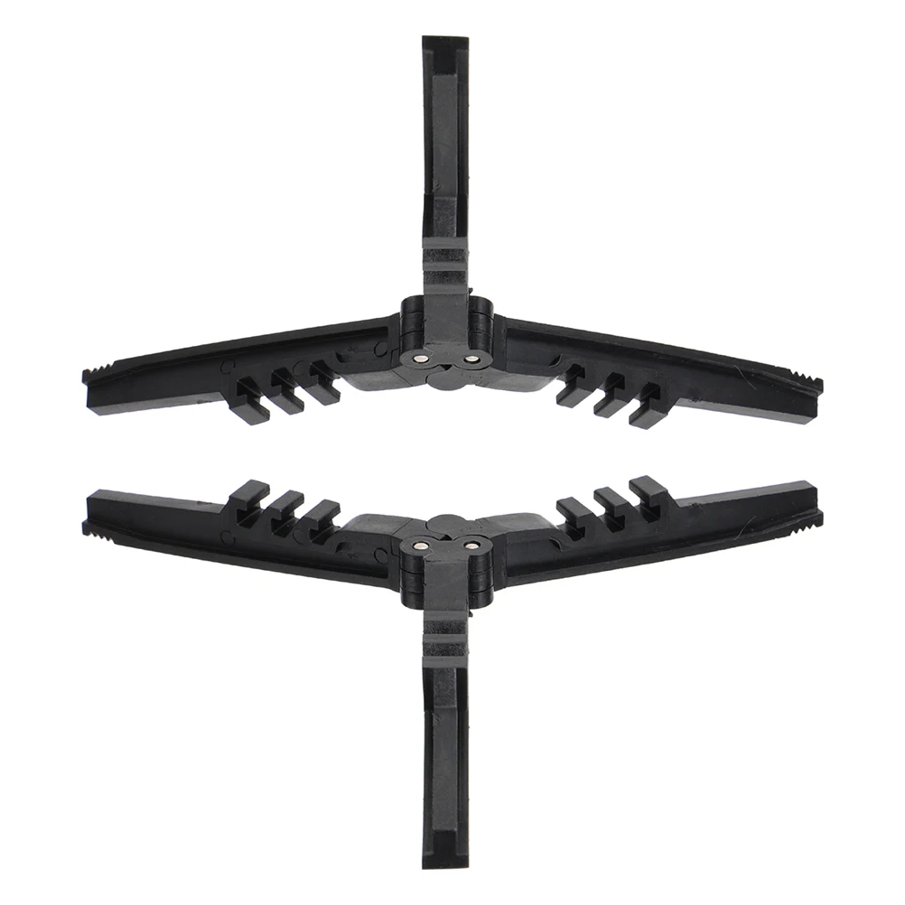 

2 Pcs Outdoor Stove Stand Camping Gas Tank Bracket Folding Burner Fixed Bottle Black